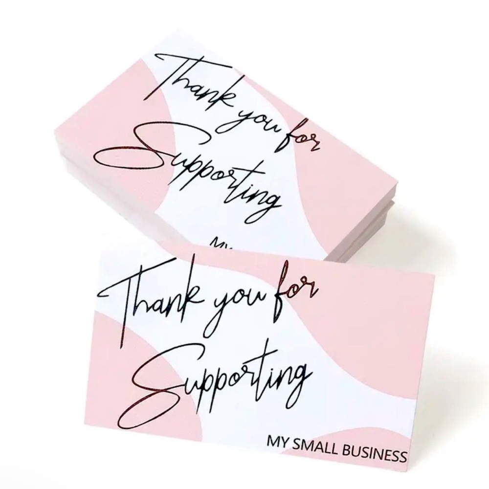 50 Pink Thank You Cards